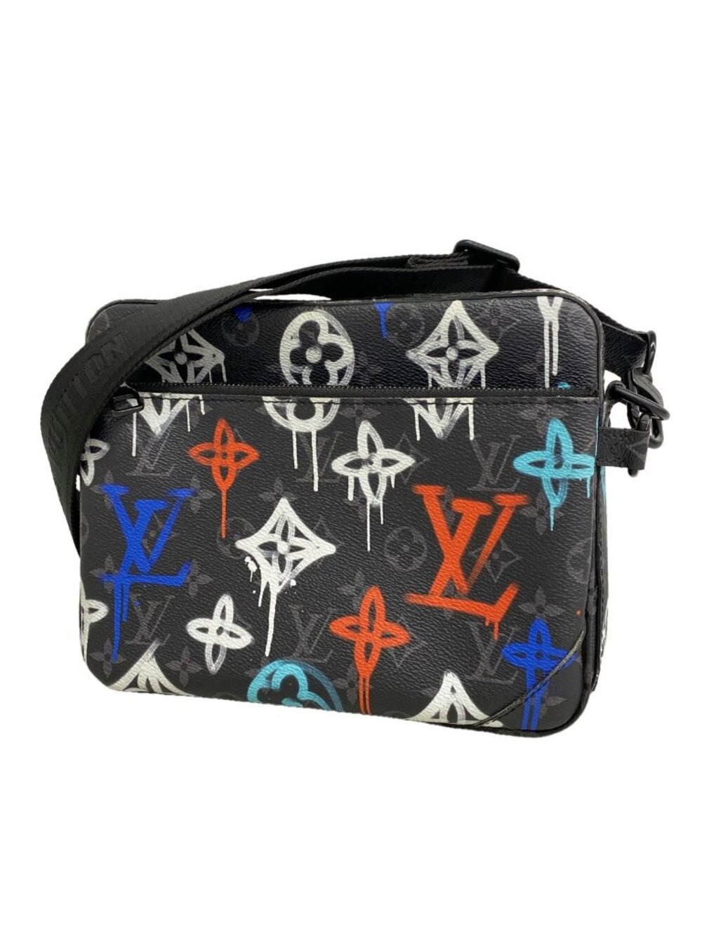 Louis Vuitton Shoulder Bag Monogram Eclipse Trio Messenger Black